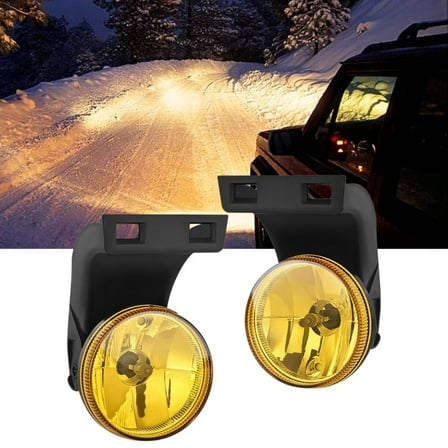 Nilight Fog Lights Assembly Compatible with 1994 1995 1996 1997 1998 1999 2000 2001 Dodge Ram 1500 1994-2002 Dodge Ram 2500 3500 Pick Up Truck Amber Fog Lamp w/881 12V Halogen Bulbs