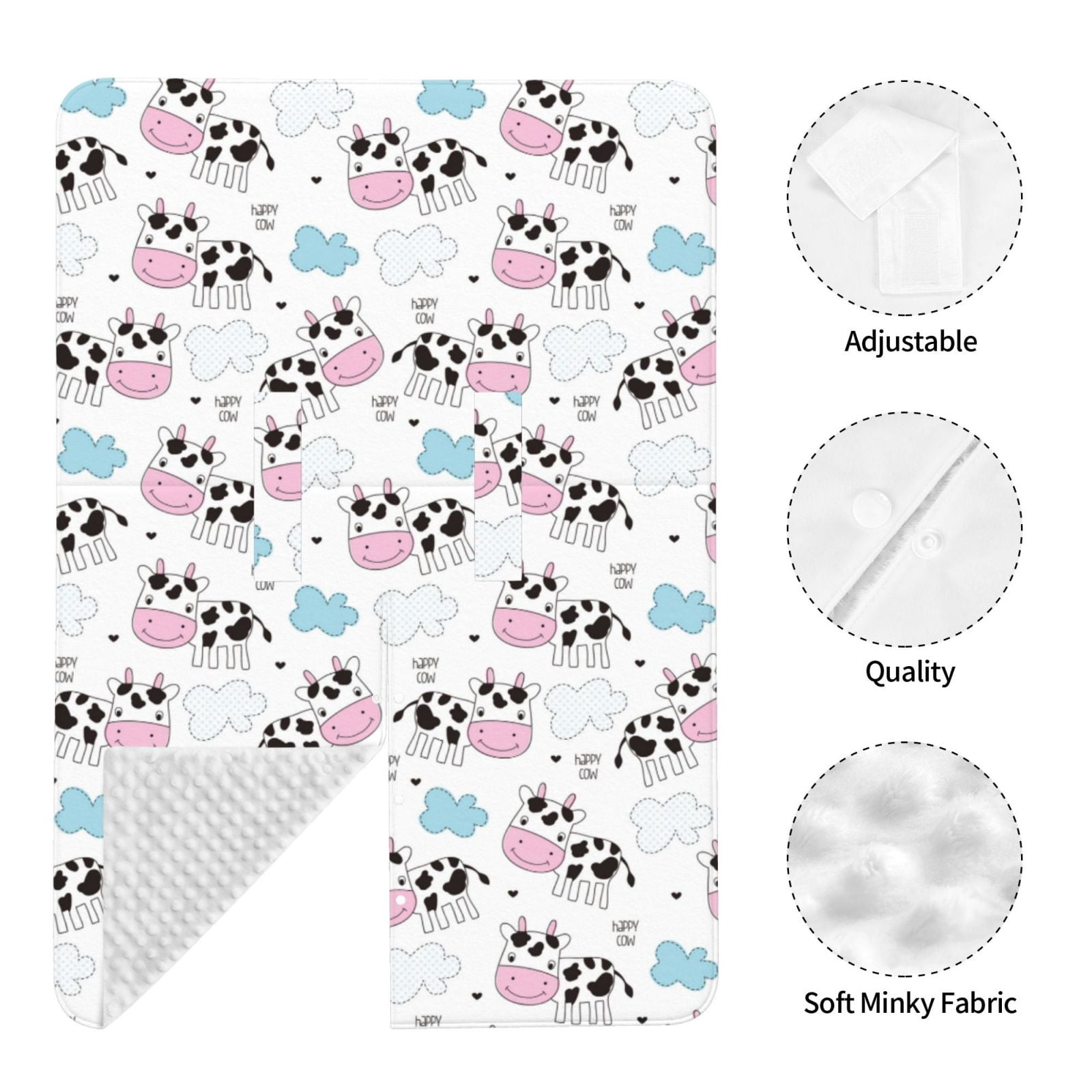 Car Seat Cover Baby - Simple Funny Cute Cow Breathable Infant Car Seat Cover for Baby Carseat, Lightweight Comfort Baby Essentials Must Haves Newborn Stuff for Girl Boy