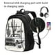 thumbnail image 2 of Disketp Vintage Cactus Pickup Mochila de Viaje Estampada para Laptop con Puerto de Carga USB, Mochila Impermeable para Computadora – Regalo para Hombres y Mujeres, 2 of 7