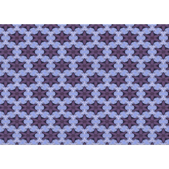 Ahgly Company Indoor Rectangle Patterned Purple Mimosa Purple Area Rugs, 2' x 4'