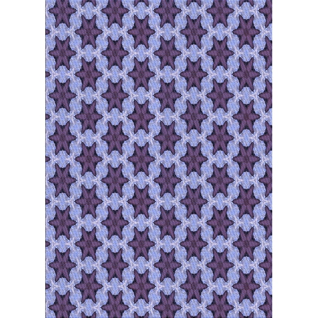 Ahgly Company Machine Washable Indoor Rectangle Transitional Purple Mimosa Purple Area Rugs, 7' x 10'