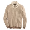 thumbnail image 1 of Tasso Elba Mens Textured Knit Pullover Sweater, Beige, Medium, 1 of 1