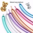 thumbnail image 2 of Globos mágicos de látex de Metal brillante, Forma Larga, gruesos, cromados, colores metálicos, Globos de aire, decoraciones para fiesta de cumpleaños, 10/20 piezas, 2 of 6