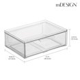 thumbnail image 4 of Organizador de almacenamiento mDesign Lumiere con cajón extraíble, paquete de 4, 4 of 9