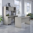 thumbnail image 7 of Echo Bow Front Desk and Credenza with Drawers in Gray Sand - Engineered Wood, 7 of 7