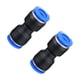 thumbnail image 1 of 2pcs PU Conectores neumáticos de plástico de la serie Elemento de conector rápido de aire azul Un toque Pulsar partes rectas, 1 of 6