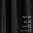 thumbnail image 4 of 3S Brother's Extra Long Solid Luxury Matte Velvet Soft Curtain Onyx Single Panel Hanging Back Tap & Rod Pocket Home Décor 5-25 Feet Custom Made Curtains -Made in Turkey Each(52"x288"), 4 of 7