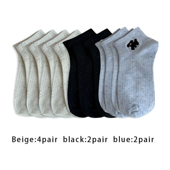 TELOLY 10Pairs Ankle Socks for Women,Cotton Women Socks Size 9-11,Athletic Socks Women