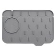thumbnail image 1 of Inteprter Protección eficaz para la estera del grifo del silicón del fregadero de la cocina fácil de instalar y limpiar el gel de silicona Juegos de accesorios de baño gris, 1 of 6