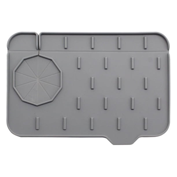 Billuyoard Fregadero de cocina duradero y versátil, pantalla contra salpicaduras, mango de grifo de silicona, estera a prueba de goteo Juegos de accesorios de baño gris