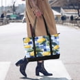 thumbnail image 4 of FORMRS Canvas Laptop Tote Bag for Women with 15.6" Computer Compartments Shoulder Handbag, Cartoon Lemon Leaves, 4 of 7