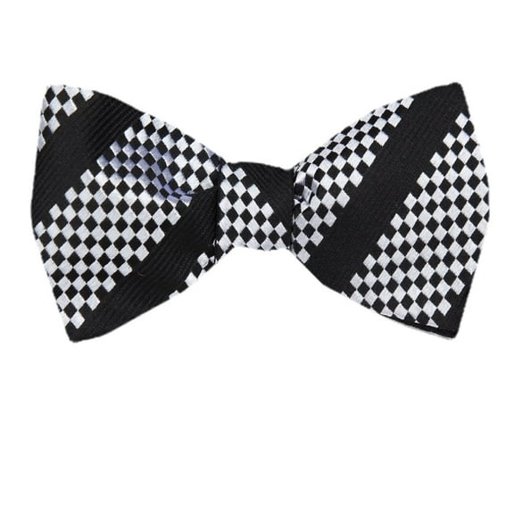 FBTZ-R-160 - Mens Reversible 2 Sided Self Tie Bow Tie