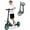 Black Green, variant on LNOW Kick Scooter for Ages 5+, Kid, Teens & Adults,Max Load 220 LBS,8IN Big Wheels,4 Adjustable Levels,Lightweight, Foldable