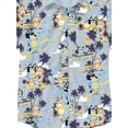 thumbnail image 3 of Bluey and Bingo Boys Short Sleeve Tropical Graphic Button-Up Cotton Tee, Sizes 4-18, 3 of 5