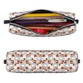 thumbnail image 2 of Yiaed Christmas Santa Claus Print Leather Pencil Case - Leather Pen Pencil Holder - Elegant & Practical Pencil Pouch for Work & Office, 2 of 7