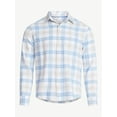 thumbnail image 5 of Free Assembly Men's Button Front Flannel Shirt with Long Sleeves, Sizes S-3XL, 5 of 7
