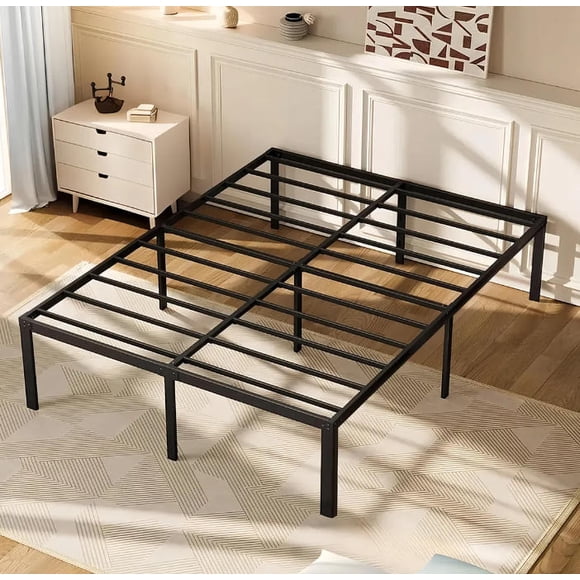 Bases Cama Matrimonial Marco De Cama Con Plataforma De Metal De Alto Resistencia