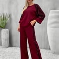 thumbnail image 5 of adaychics Womens Sweat Set 2 Piece Sequin Sweatsuit Matching Set Shiny Sweatshirt with Pants for Hiking Travel, 5 of 7