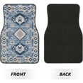 thumbnail image 2 of Car Floor Mats Set of 4, Oriental Antique Blue Kilim Rug Vehicle Front Rear Carpets Mats Car Floor Rugs Non-Slip Auto Foot Mats Car Accessories Universal Fit for Car SUV Truck Van, 2 of 7
