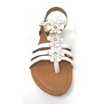 thumbnail image 5 of Victoria K Triple Flowers With Crossover Straps Sandals (Women), 5 of 5