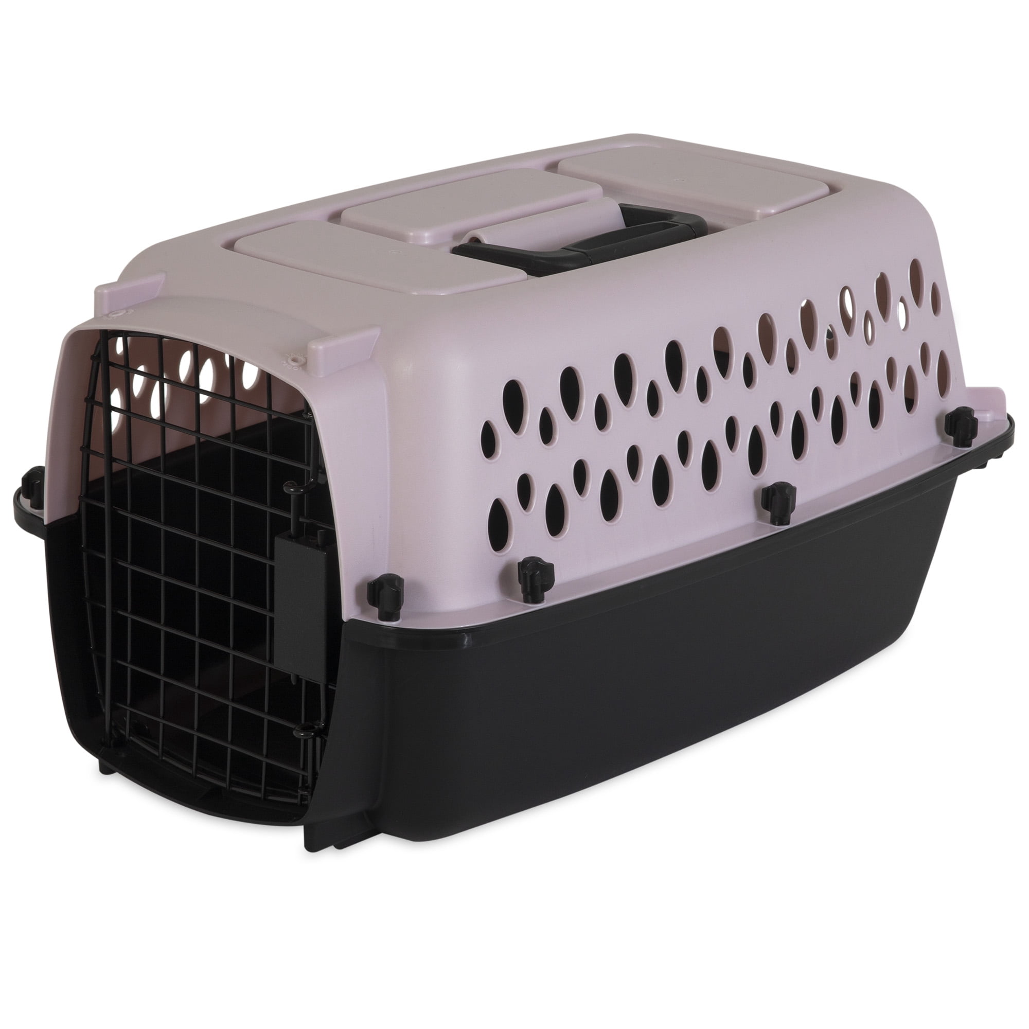 Petmate Fashion Vari Travel Dog Kennel Durable Plastic Pet Carrier, 19" for Puppies Small Dogs up tp 10 lb, Pink