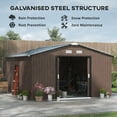 thumbnail image 4 of Outsunny Weather Resistant Galvanized Steel with Vents Doors, 6.60"x 11.15" x 12.70", Brown, 4 of 10