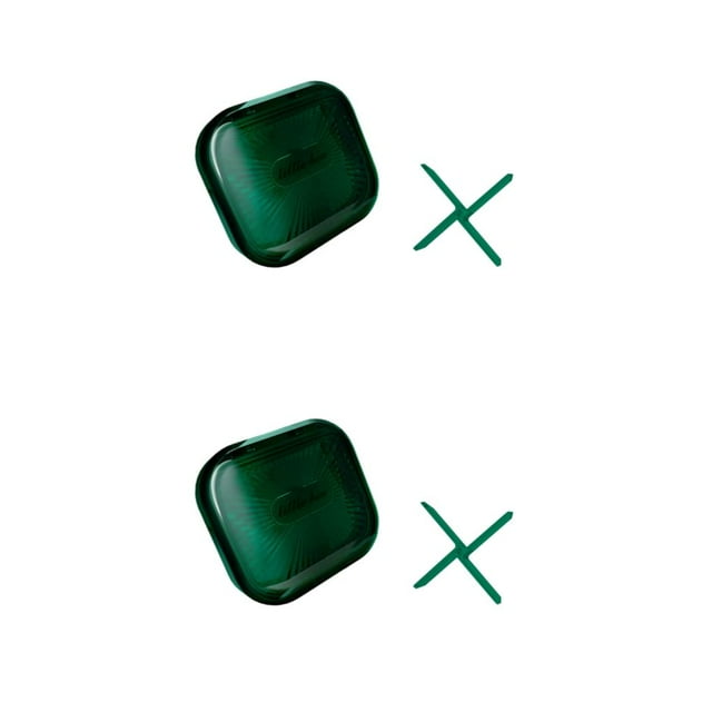 Decodeary Portable Case Retainer Braces Storage Box Mouth Guard Seal Transparent Plastic with Partition Holder for Travel Home Green S 2Set