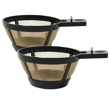 

2 Pcs Reusable Single Brew Replacement Coffee Basket Grounds Filter for 2-Way Coffee Maker