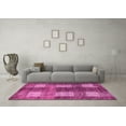 thumbnail image 3 of Ahgly Company Indoor Round Abstract Pink Modern Area Rugs, 6' Round, 3 of 4