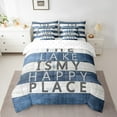 thumbnail image 2 of YST Ensemble de Couette Lac, Taille Simple, Planche en Bois Rétro Vintage, 7 Pcs, Lit en Sac, 2 of 5