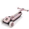 thumbnail image 2 of Kids Ride On 3-Wheel Scooter W/Buildable blocks, PU flashing wheels and Folding Kick Scooter, 5-position height-adjustable handlebar&one-touch footbrake for Kids Aged 3-8, Purple, 2 of 9