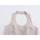 thumbnail image 4 of HH TRAF Trajes elegantes de verano para mujer, cuello colgante sólido, sin mangas, espalda descubierta, chaleco corto de un solo pecho, blusas, ropa de calle para mujer, 4 of 4
