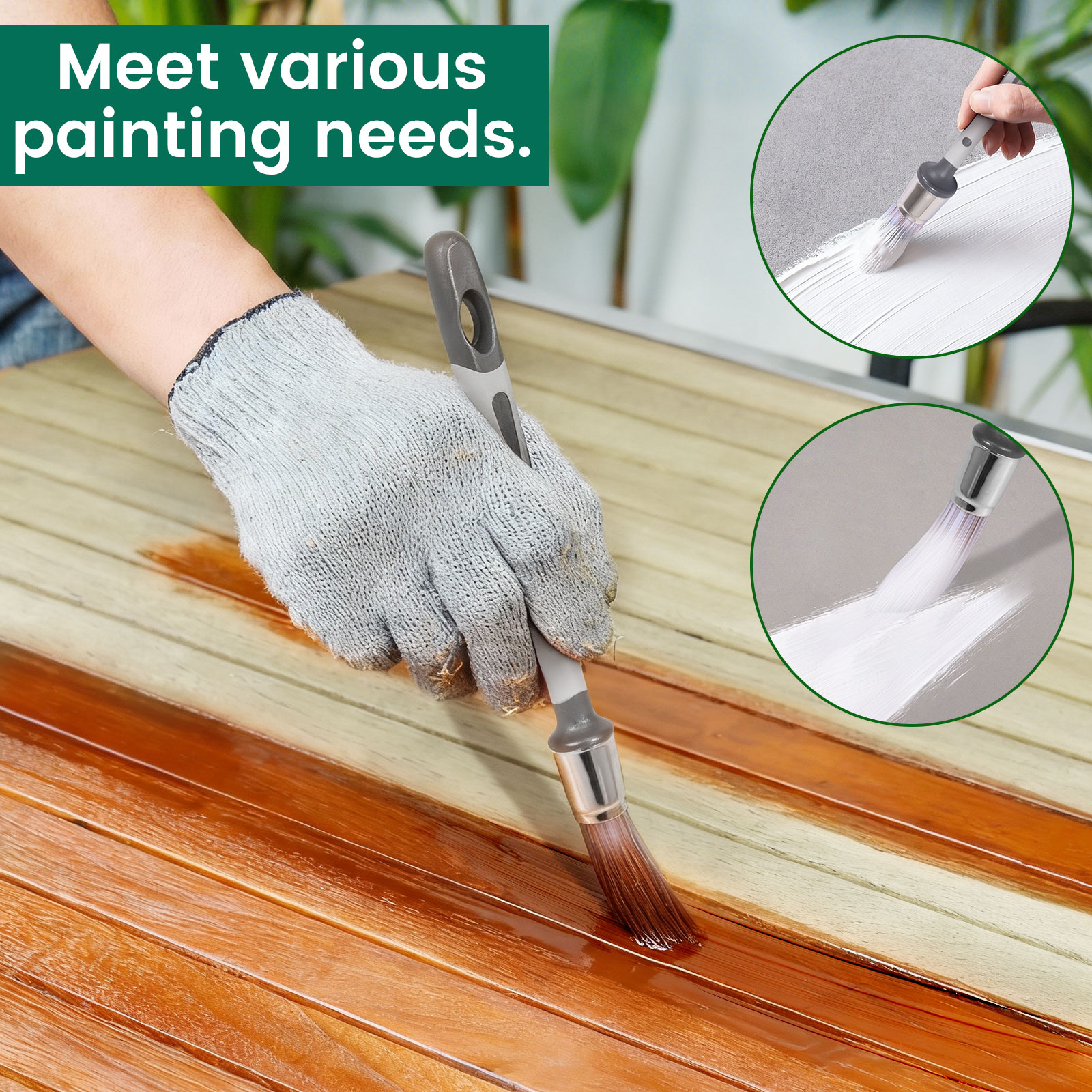 14Pcs Trim Paint Brush for Painting Walls 0.38/0.52/0.6/0.8/0.96 inch Precise Control Edge Painting Tools Multiple Size Small Paint Brushes for Wall Door