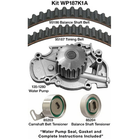 Dayco Premium T-Belt Kit w/ Water Pump, Without Seals Fits select: 1990-1993,1996 HONDA ACCORD