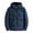 Dark Blue, variant on Patlollav Mens Short Work Clothes Cotton Jacket Bread Jacket Thickened Long Sleeve Hooded Coat