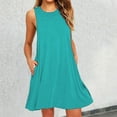 thumbnail image 2 of Vestido holgado sin puños para mujer - Mezcla de poliéster y spandex, cuello en V con estampado floral y abertura lateral, vestido largo informal para verano/oficina/vacaciones, 2 of 4