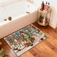 thumbnail image 5 of Seyotauo Christmas Decor 3D Stereoscopic Embroidery Carpet - 24 x16 inch Polyester Xmas Decor Indoor Outdoor, Absorbent Nonslip Dirt Proof Washable Foot Mat for Entryway Kitchen Bathroom Porch Patio, 5 of 6