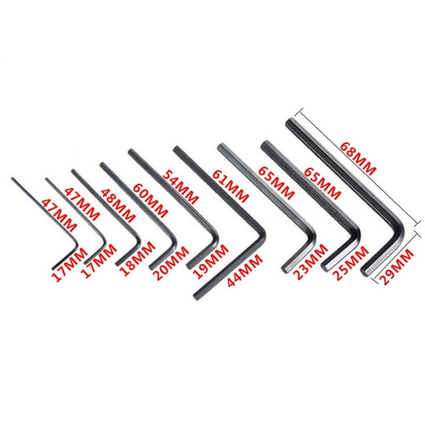 Llave Allen Llave Hexagonal Guitarra Bajo Cuello Puente Tornillo Truss Rod Juego De Llaves De Ajuste Herramienta De Reparación 9Uds Vogacara EL011869-00