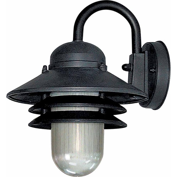 Volume Lighting V9725 Nautical Outdoor 1 Light 10" Height Outdoor Wall Sconce - Black