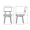 thumbnail image 2 of Amisco Clarkson Dining Chair - Grey Faux Leather / Black Metal, 2 of 2