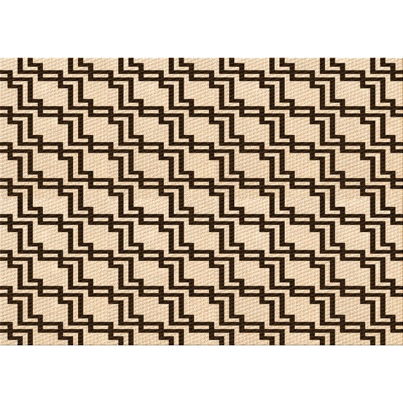 Ahgly Company Indoor Rectangle Patterned Deep Peach Orange Area Rugs, 2' x 3'