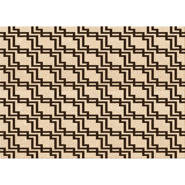 Ahgly Company Machine Washable Indoor Rectangle Transitional Deep Peach Orange Area Rugs, 4' x 6'