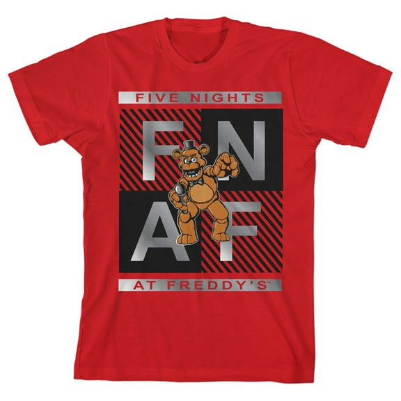 Five Nights at Freddy's Freddy Fazbear Boy's Red T-shirt-M