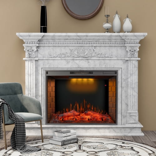 Vik Led Recessed Electric Fireplace Heater 33 Adjustable Heating Tv Stand With 3 Top Light Colors Remote Control And Touch Screen 1500w Black Com Vik Led Recessed Electric Fireplace, Black Fireplace Tv Stand With Led Lights