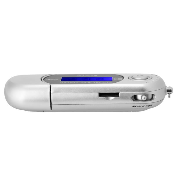 Reproductor de música USB M Bling Bling con Pantalla LCD Radio FM Tarjeta de memoria de voz color Negro