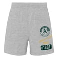 thumbnail image 3 of Toddler Gold/Heather Gray Oakland Athletics Two-Piece Groundout Baller Raglan T-Shirt & Shorts Set, 3 of 3