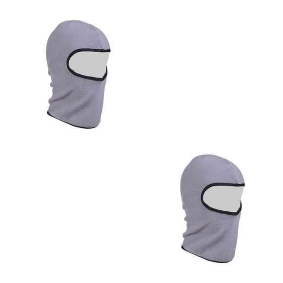 Eigraketly Regalos para niños Accesorios de motocicleta Pasamontañas Cubierta facial Sombreros A prueba de polvo A prueba de niebla Espesar gris claro 2Conjunto