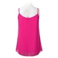 thumbnail image 3 of SSOULM INCH & FIT Women's Sleeveless Pleated Chiffon Layered Cami Tank Top Blouse with Plus Size Made in USA, 3 of 4