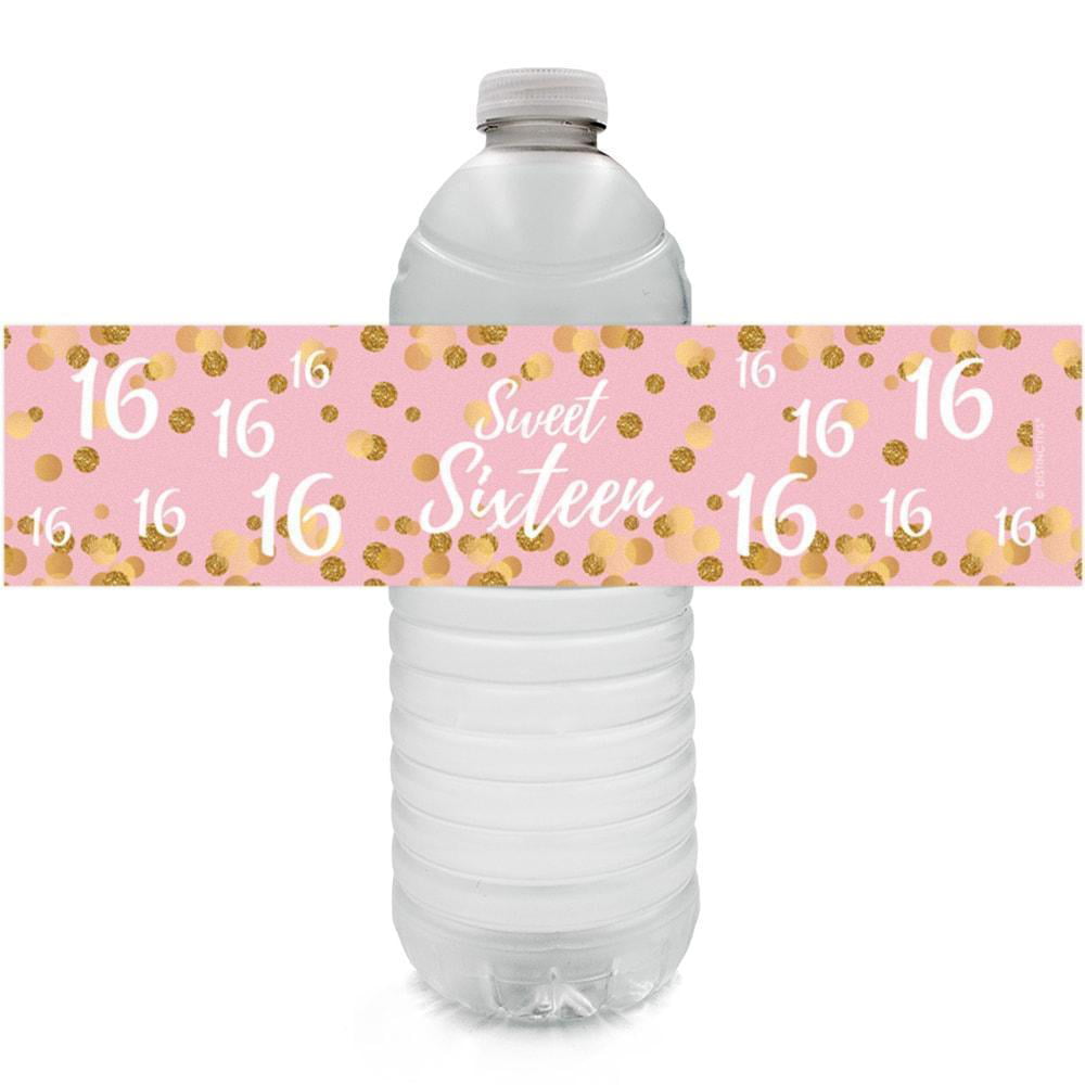 10 Personalized Happy Birthday Party Water Bottle Labels Wrappers Favors 