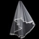 thumbnail image 3 of Blanco Codo Velo Nupcial Boda Sin Peine Borde Apliques De Encaje Sunnimix Codo Velos, 3 of 8